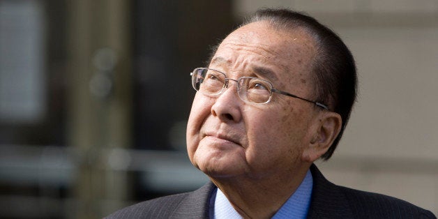 Sen. Daniel Inouye (D-HI) leaves the federal court after appearing as a witness in the corruption case of Sen. Ted Stevens (R-AK) on Thursday, October 9, 2008, in Washington, D.C. (Photo by Chuck Kennedy/MCT/MCT via Getty Images)