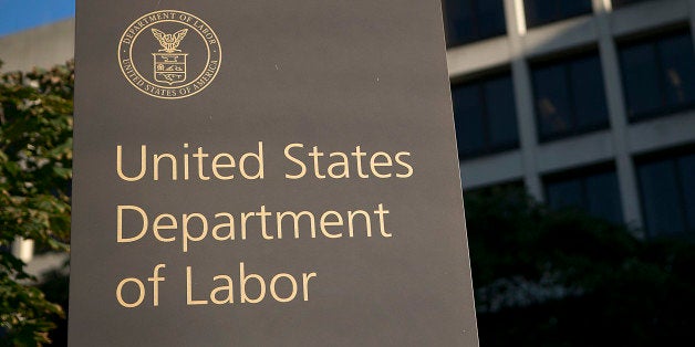 The U.S. Department of Labor headquarters stands in Washington, D.C., U.S., on Tuesday, Sept. 11, 2012. The U.S. Department of Labor is scheduled to release initial jobless claims figures on Sept. 13. Photographer: Andrew Harrer/Bloomberg via Getty Images