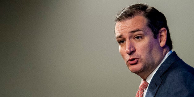 U.S. Senator Ted Cruz, a Republican from Texas, speaks at the Heritage Foundation in Washington, D.C., U.S., on Wednesday, Oct. 30, 2013. Cruz was scheduled to speak on the scope of treaty power in the U.S. Constitution. Photographer: Pete Marovich/Bloomberg via Getty Images 