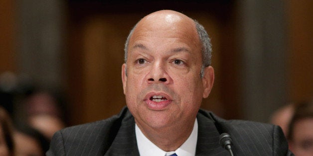WASHINGTON, DC - NOVEMBER 13: Former Department of Defense General Counsel Jeh Johnson testifies before the Senate Homeland