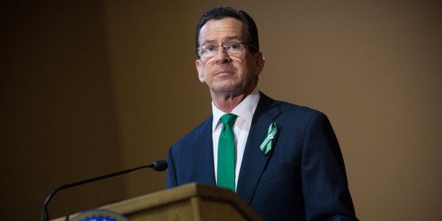 HARTFORD, CT - APRIL 4: Connecticut Gov. Dannel Malloy speaks during the gun control law signing event at the Connecticut Capitol pril 4, 2013 in Hartford, Connecticut, After more than 13 hours of debate, the Connecticut General Assembly approved the gun-control bill early April 4, that proponents see as the toughest-in-the-nation response to the Demember 14, 2012 Newtown school shootings. (Photo by Christopher Capozziello/Getty Images)