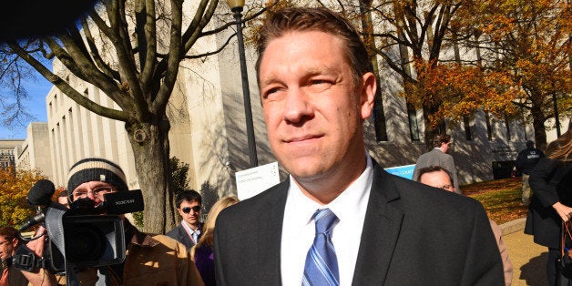 WASHINGTON, DC - NOVEMBER 20: Rep. Henry 'Trey' Radel (R-FL) exits DC Superior court after pleading guilty to misdemeanor charges of posession of cocaine on November 20, 2013. On October 29th, according to the account provided by authorities, Radel and a friend met an undercover agent at a restaurant in Dupont Circle. Radel invited the friend and the agent back to his home. The agent declined, and Radel purchased 3.5 grams of cocaine, estimated to be worth $250, in the officers car. (Photo by Linda Davidson / The Washington Post via Getty Images)