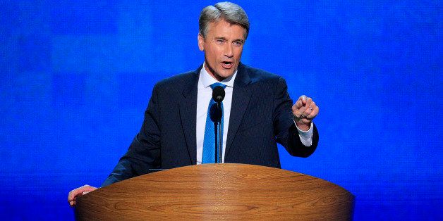 Raymond Thomas 'R.T.' Rybak, mayor of Minneapolis, gestures while speaking at the Democratic National Convention (DNC) in Charlotte, North Carolina, U.S., on Tuesday, Sept. 4, 2012. San Antonio Mayor Julian Castro, a Stanford University and Harvard Law School graduate, has the role of first Hispanic keynote speaker at the Democratic National Convention. Photographer: Scott Eells/Bloomberg via Getty Images 