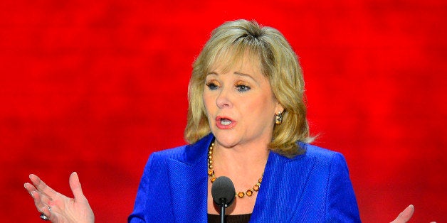 Gov. Mary Fallin of Oklahoma speaks at the second day of the Republican National Convention in Tampa, Florida, Tuesday, Augus