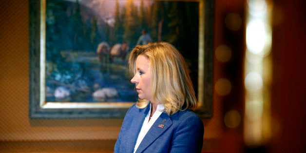 CHEYENNE, WY - JULY 17: Wyoming Senate candidate Liz Cheney waits in the hallway for a news conference to begin at the Littl