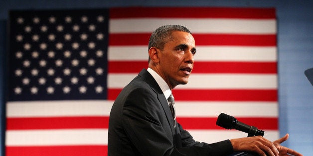 President Barack Obama visits Hyde Park Academy in Chicago, Illinois, to discuss proposals unveiled in his State of the Union, including a focus on gun violence and strengthening the economy for the middle class, on Friday, February 15, 2013. (Zbigniew Bzdake/Chicago Tribune/MCT via Getty Images)