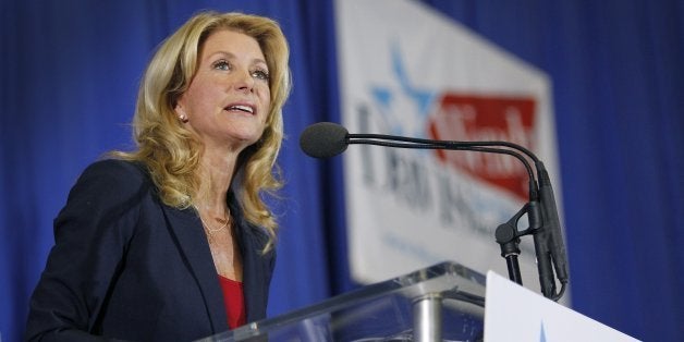 In front of a cheering crowd, Wendy Davis formally announces her run to be Texas' next governor on Thursday, October 3, 2013, in Haltom City, Texas. (Paul Moseley/Fort Worth Star-Telegram/MCT via Getty Images)