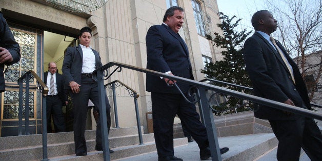 FORT LEE, NJ - JANUARY 09: New Jersey Gov. Chris Christie leaves the Borough Hall in Fort Lee where he apologized to Mayor Mayor Mark Sokolich on January 9, 2014 in Fort Lee, New Jersey. According to reports Christie's Deputy Chief of Staff Bridget Anne Kelly is accused of giving a signal to the Port Authority of New York and New Jersey to close lanes on the George Washington Bridge, allegedly as punishment for the Fort Lee, New Jersey mayor not endorsing the Governor during the election. (Photo by Spencer Platt/Getty Images)