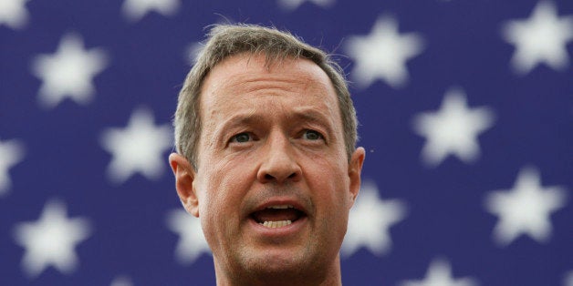 Maryland Gov. Martin O'Malley speaks during U.S. Sen. Tom Harkin's annual fundraising steak fry, Sunday, Sept. 16, 2012, in Indianola, Iowa. O'Malley, chairman of the Democratic Governors Association, is walking an early and tricky path into presidential proving ground Iowa on Sunday, less than 60 days before the 2012 election. (AP Photo/Charlie Neibergall)