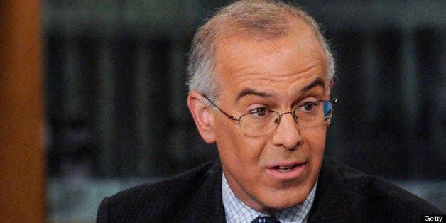 MEET THE PRESS -- Pictured: (l-r) ? David Brooks, Columnist, The New York Times, appears on 'Meet the Press' in Washington, D.C., Sunday, May 12, 2013. (Photo by: William B. Plowman/NBC/NBC NewsWire via Getty Images)