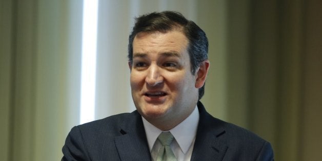 Sen. Ted Cruz, R-Texas, speaks to members of the Fort Worth Chamber of Commerce during a Leaders in Government luncheon at th