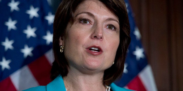 UNITED STATES - NOVEMBER 13: Rep. Cathy McMorris Rodgers, R-Wash., conducts a press conference at the RNC with House republican leaders where they addressed the failed rollout of President Obama's health care law and new legislation titled Keep Your Health Care Act. (Photo By Tom Williams/CQ Roll Call)