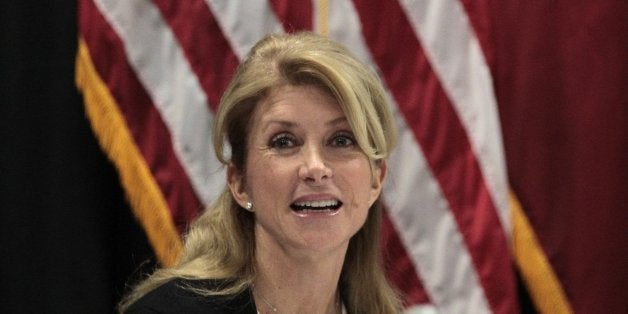 Texas state Sen. Wendy Davis, a candidate for Texas governor, attends an education roundtable in Arlington, Texas, on Thursda