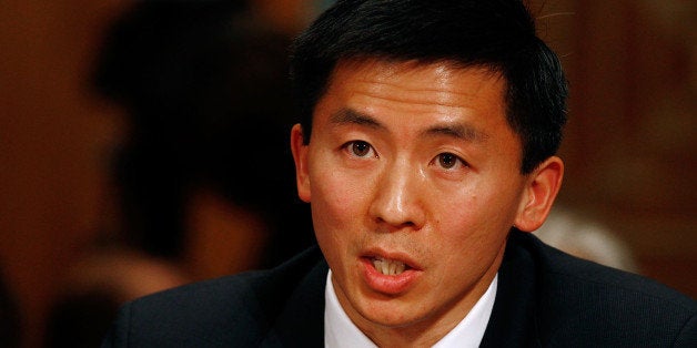 WASHINGTON - APRIL 16: University of California at Berkley Law Professor Goodwin Liu testifys before the Senate Judiciary Co