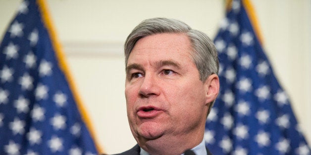 UNITED STATES - JANUARY 31: Sen. Sheldon Whitehouse, D-R.I., speaks during the news conference to oppose the chained Consumer Price Index to cut benefits for Social Security and disabled veterans on Thursday, Jan. 31, 2013. (Photo By Bill Clark/CQ Roll Call)