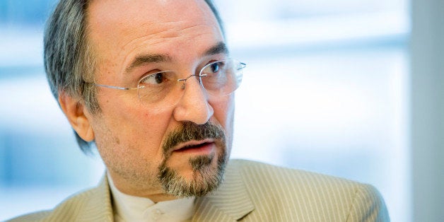 Mohammad Khazaee, Iran's ambassador to the United Nations, speaks during an interview in New York, U.S., on Monday, March 18,