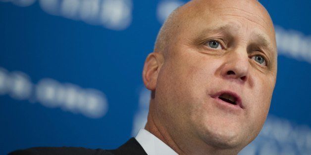 New Orleans Mayor Mitch Landrieu speaks about ways to reduce US murder and gun violence rates and other issues affecting urban communities at the National Press Club in Washington, DC, September 26, 2013. AFP PHOTO / Saul LOEB (Photo credit should read SAUL LOEB/AFP/Getty Images)