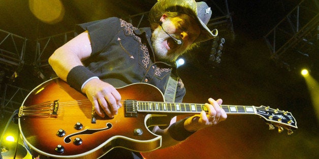 ALPHARETTA, GA - MAY 05: Ted Nugent performs at Verizon Wireless Amphitheater on May 5, 2013 in Alpharetta, Georgia. (Photo by Chris McKay/WireImage)