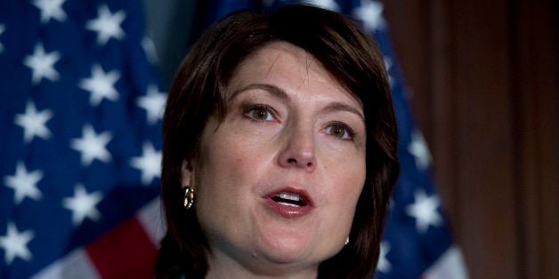 UNITED STATES - NOVEMBER 13: Rep. Cathy McMorris Rodgers, R-Wash., conducts a press conference at the RNC with House republican leaders where they addressed the failed rollout of President Obama's health care law and new legislation titled Keep Your Health Care Act. (Photo By Tom Williams/CQ Roll Call)