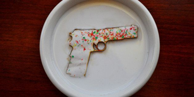A quick project by Matthew Borgatti and myself inspired by recent news. This is a pop tart gun. The aim is to get news articles using these images and to poke at violent imagery. This is a pop tart gun, a (moderately) faithful representation of an actual gun.