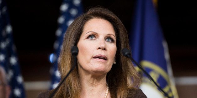 UNITED STATES - JUNE 26: Rep. Michele Bachmann, R-Minn., joins House Republicans to speak during a news conference in opposition to the Supreme Court's Defense of Marriage Act (DOMA) decision on Wednesday, June 26, 2013. (Photo By Bill Clark/CQ Roll Call)