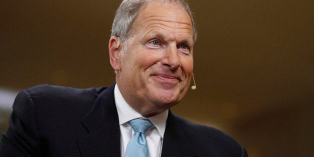 David Cote, chairman and chief executive officer of Honeywell International Inc., smiles during a Bloomberg Television interv