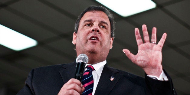 MIDDLETOWN, NJ - FEBRUARY 19: New Jersey Gov. Chris Christie speaks during the 110th Town Hall Meeting with families affected by Superstorm Sandy at a Veterans of Foreign Wars on February 19, 2014 in Middletown, New Jersey. Christie blamed the U.S. government fro the hold up in billions of dollars in recovery aid. (Photo by Kena Betancur/Getty Images)