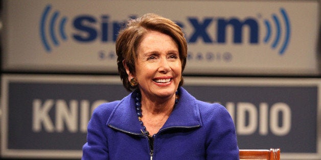 WASHINGTON, DC - MARCH 04: Democratic Leader Nancy Pelosi answers questions during the 'SiriusXM Leading Ladies' series hosted by SiriusXM host/veteran White House correspondent Julie Mason at The Newseum on March 4, 2014 in Washington, DC. (Photo by Paul Morigi/Getty Images for SiriusXM)