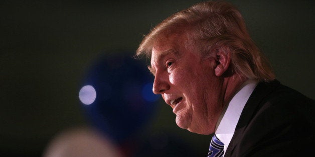 NEW YORK, NY - FEBRUARY 12: Real estate magnate Donald Trump speaks at the New York County Republican Committee Annual Linco