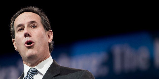 UNITED STATES - MARCH 15: Former Sen. Rick Santorum, R-Pa., speaks at the 2013 Conservative Political Action Conference at the Gaylord National Resort & Conference Center at National Harbor, Md., on Friday, March 15, 2013. (Photo By Bill Clark/CQ Roll Call)