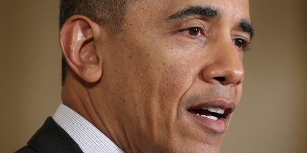 WASHINGTON, DC - FEBRUARY 12: U.S. President Barack Obama speaks during an East Room signing event of an executive order to raise the minimum wage for federal contractors from $7.25 to $10.10 February 12, 2014 at the White House in Washington, DC. President Obama spoke on 'on the importance of raising the federal minimum wage for all workers' at the event. (Photo by Alex Wong/Getty Images)