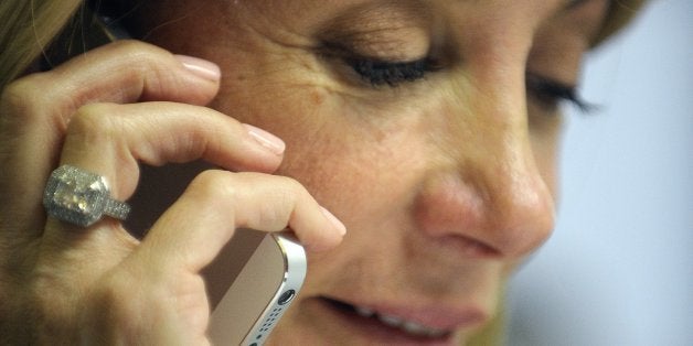 Gubernatorial candidate Wendy Davis makes an election day visit to her campaign phone bank at Wendy Davis campaign headquarte