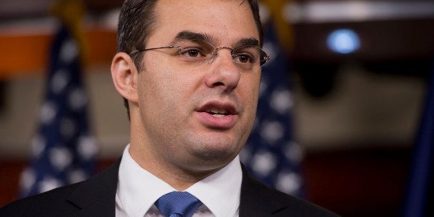 UNITED STATES - MAY 16: Rep. Justin Amash, R-Mich., speaks at a news conference in the Capitol Visitor Center on the Smith-Amash Amendment to the FY2013 National Defense Authorization Act that would 'prevent the indefinite detention of and use of military custody for individuals detained on U.S. soil - including U.S. citizens - and ensure access to due process and the federal court system, as the Constitution provides.' (Photo By Tom Williams/CQ Roll Call)