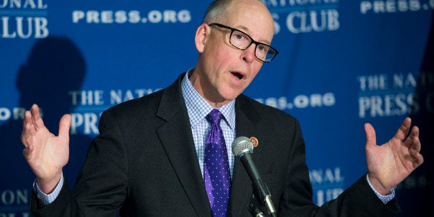 UNITED STATES - MARCH 11: Rep. Greg Walden, R-Ore., chairman of the National Republican Congressional Committee, speaks to th