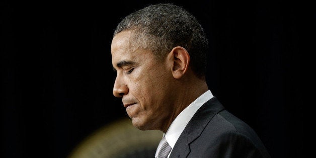 WASHINGTON, DC - DECEMBER 03: U.S. President Barack Obama speaks on the Affordable Care Act in the Eisenhower Executive Office Building December 3, 2013 in Washington, DC. During the event, Obama defended the reasons why the Affordable Care Act was originally implemented and urged patience with problems with the healthcare.gov website. (Photo by Win McNamee/Getty Images)