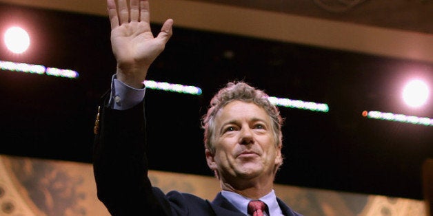 NATIONAL HARBOR, MD - MARCH 07: Sen. Rand Paul (R-KY) walks off the stage after addressing the Conservative Political Action