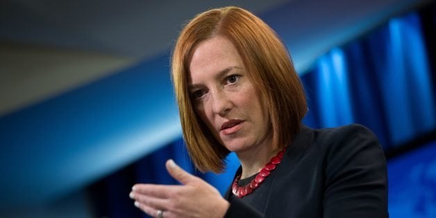 US State Department spokeswoman Jen Psaki speaks at the daily briefing at the State Department in Washington,DC on March 10,