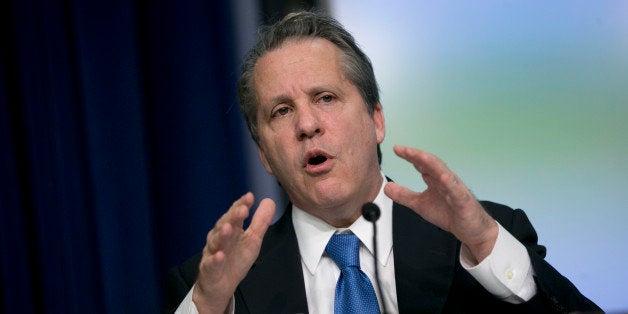 Gene Sperling, director of the National Economic Council (NEC), speaks during a news conference in the South Court Auditorium