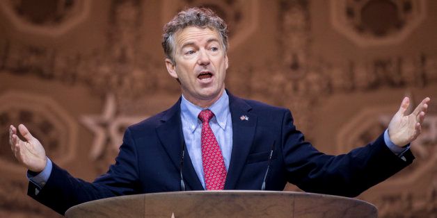 UNITED STATES - MARCH 7: Sen. Rand Paul, R-Ky., speaks during the American Conservative Union's Conservative Political Action Conference (CPAC) at National Harbor, Md., on Friday, March 7, 2014. (Photo By Bill Clark/CQ Roll Call)