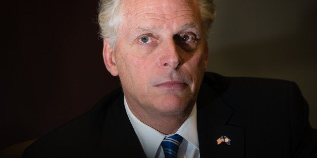 LEESBURG, VA - FEBRUARY 24:Virginia Governor, Terry McAuliffe visited Inova Loudoun Hospital in Leesburg, VA on Monday February, 24, 2014 to try to rally support for his signature initiative this session -- the expansion of Medicaid, which is facing deadlock between the two houses in Richmond. McAuliffe is pictured during an interview with The Washington Post via Getty Images. (Photo by Sarah L. Voisin/The Washington Post via Getty Images)