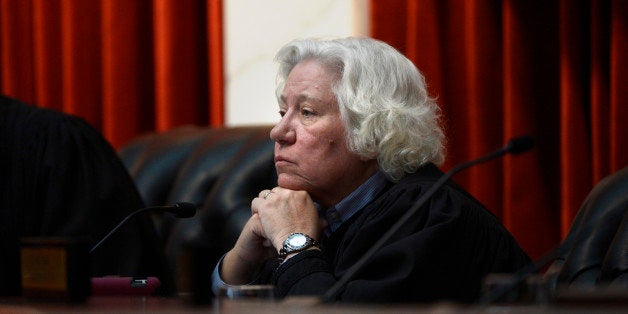 Denver, CO. - January 23: The Colorado Supreme Court Justice Nancy E. Rice hears arguments in the new court room for the first time at the Ralph L. Carr Colorado Judicial Complex in downtown Denver, Colorado January 23, 2013. (Photo By Joe Amon / The Denver Post via Getty Images)