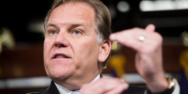 UNITED STATES - MARCH 25: House Intelligence Chairman Mike Rogers, R-Mich.,speaks during a news conference on Foreign Intelligence Surveillance Act (FISA) Improvement Legislation on Tuesday, March 25, 2014. (Photo By Bill Clark/CQ Roll Call)