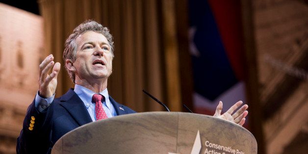 UNITED STATES - MARCH 7: Sen. Rand Paul, R-Ky., speaks during the American Conservative Union's Conservative Political Action Conference (CPAC) at National Harbor, Md., on Friday, March 7, 2014. (Photo By Bill Clark/CQ Roll Call)