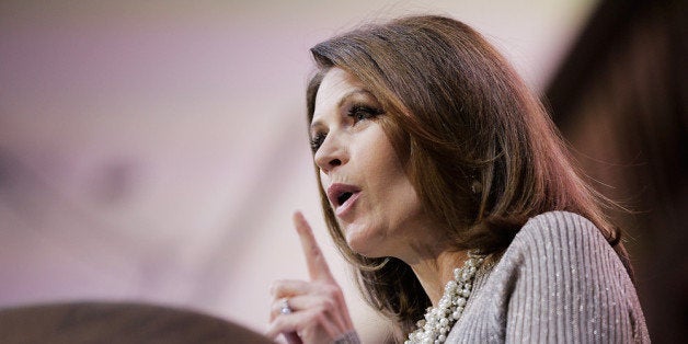 NATIONAL HARBOR, MD - MARCH 08: U.S. Rep. Michele Bachmann (R-MN) speaks during the 41st annual Conservative Political Action Conference at the Gaylord International Hotel and Conference Center on March 8, 2014 in National Harbor, Maryland. The conference, a project of the American Conservative Union, brings together conservatives polticians, pundits and voters for three days of speeches and workshops. (Photo by T.J. Kirkpatrick/Getty Images)