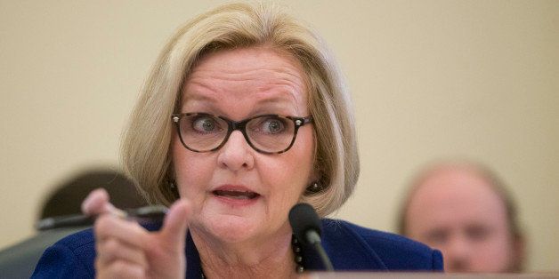 Senator Claire McCaskill, a Democrat from Missouri, makes an opening statement during a Senate Consumer Protection, Product Safety, and Insurance subcommittee hearing with Mary Barra, chief executive officer of General Motors Co. (GM), not pictured, in Washington, D.C., U.S., on Wednesday, April 2, 2014. Barra pushed yesterday to separate herself from an old GM that weighed the costs of improved safety, insisting she's the face of a new GM that puts customers first. Photographer: Andrew Harrer/Bloomberg via Getty Images 