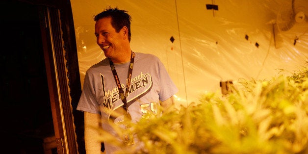 DENVER MARCH 25: Pete Williams, Chief Operating Officer of Medicine Man, is in marijuana growing room. Denver, Colorado. March 25. 2014. (Photo by Hyoung Chang/The Denver Post via Getty Images)