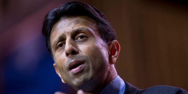 Bobby Jindal, governor of Louisiana, speaks during the Conservative Political Action Conference (CPAC) in National Harbor, Maryland, U.S., on Thursday, March 6, 2014. CPAC, a project of the American Conservative Union (ACU), runs until Saturday, March 8. Photographer: Andrew Harrer/Bloomberg via Getty Images 