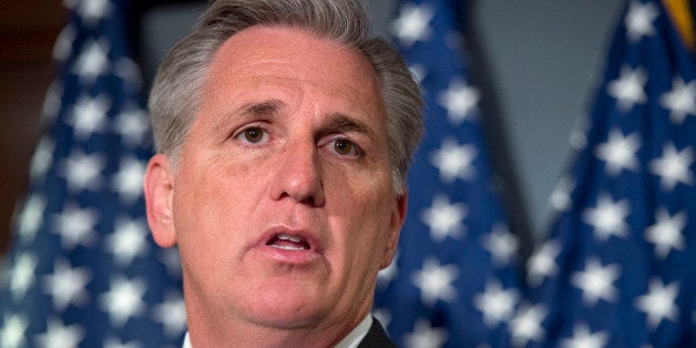 UNITED STATES - MARCH 05: House Majority Whip Kevin McCarthy, R-Calif., speaks during a news conference at the RNC after a meeting of the Republican caucus. (Photo By Tom Williams/CQ Roll Call)