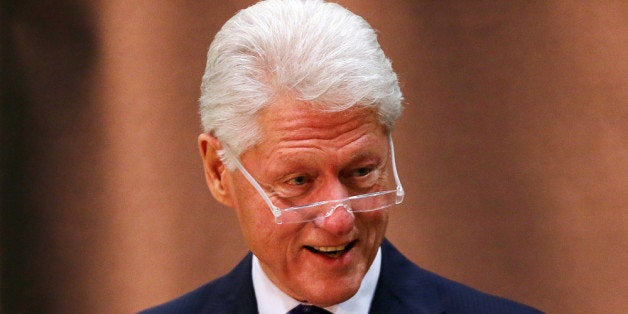 BELFAST, NORTHERN IRELAND - MARCH 5: Former US President Bill Clinton delivers the inaugural William J. Clinton Leadership L