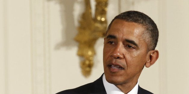 US President Barack Obama speaks at an Easter Prayer Breakfast at the White House in Washington, DC on April 14, 2014. AFP PHOTO/YURI GRIPAS (Photo credit should read YURI GRIPAS/AFP/Getty Images)